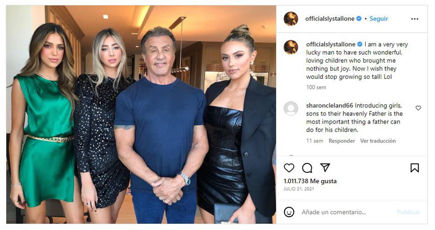 Sylvester Stallone es muy unido a sus tres hijas