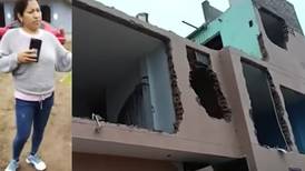 Mujer destruye su casa para no entregársela a la familia de su exesposo