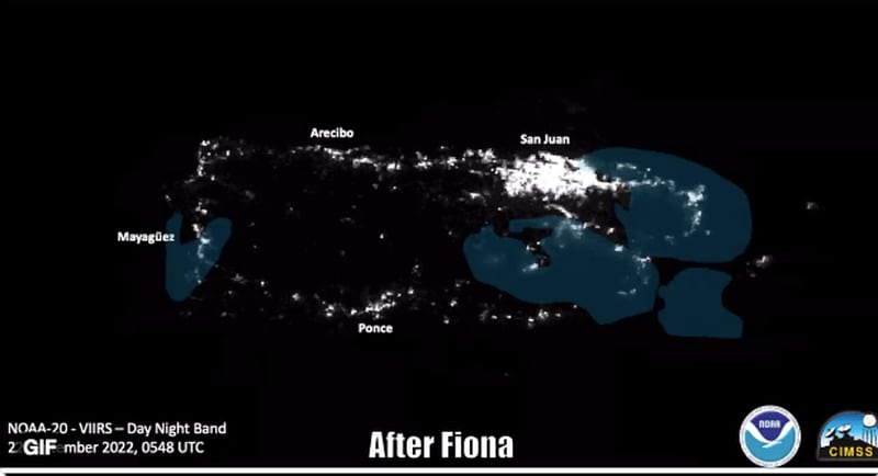 Puerto Rico sin luz luego de Fiona