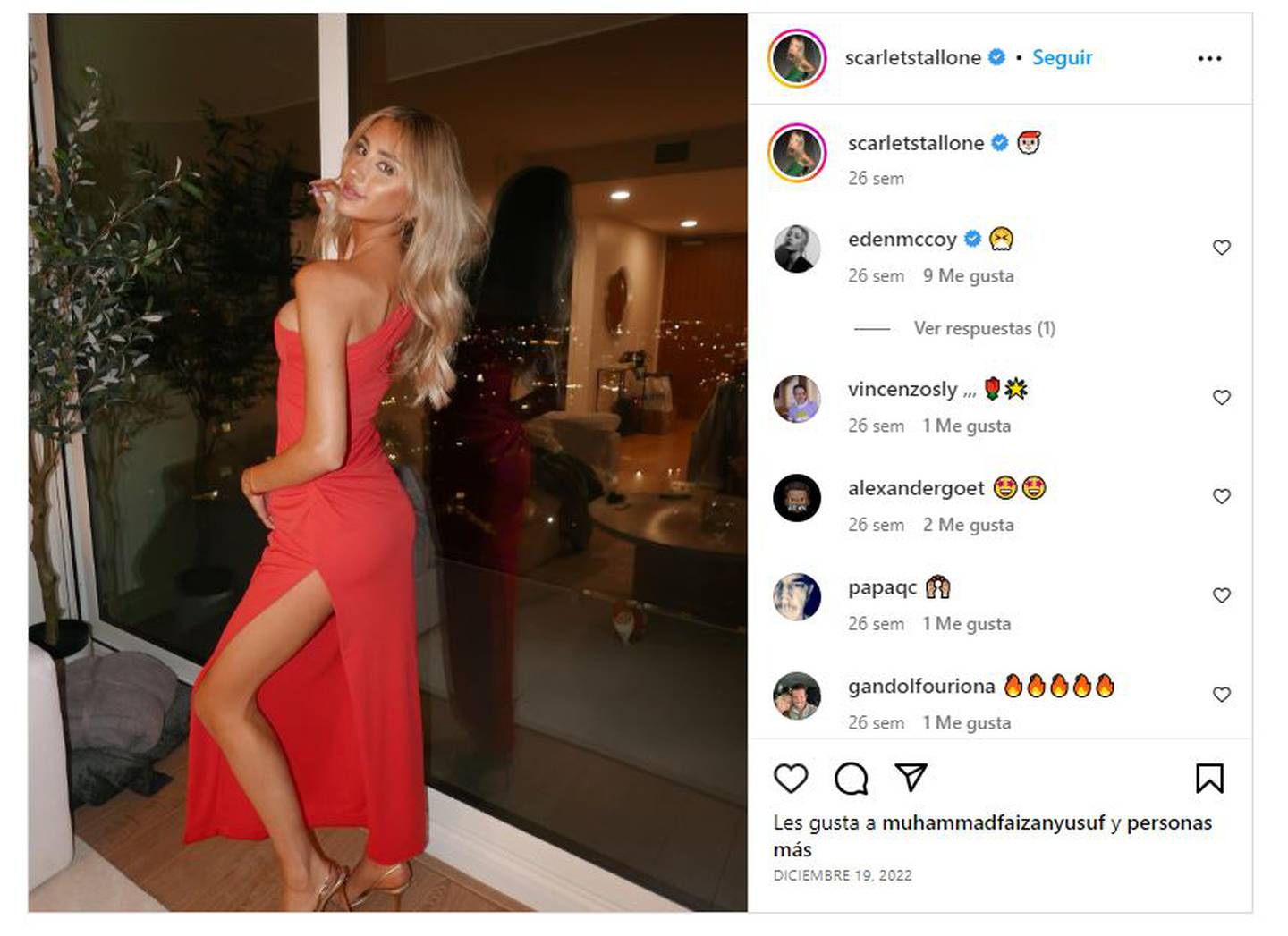 Scarlet Rose Stallone tiene más de 800 mil seguidores en Instagram