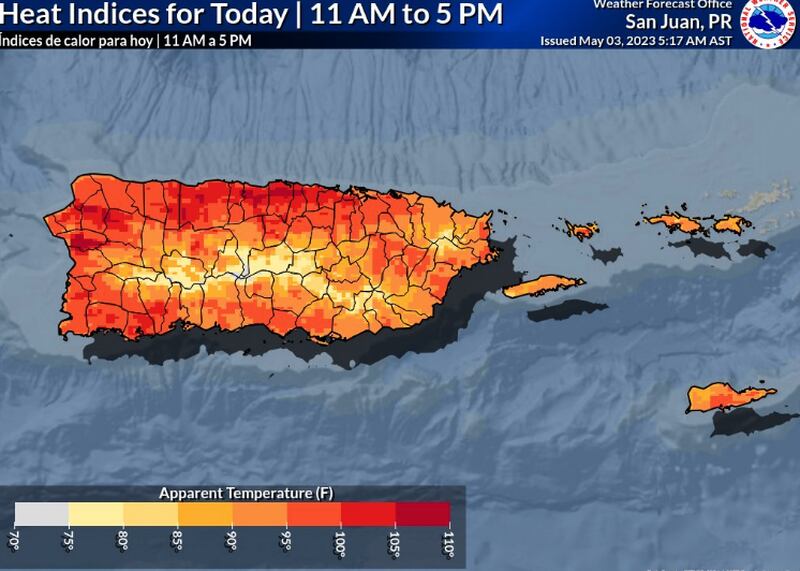 Altas temperaturas en Puerto Rico.