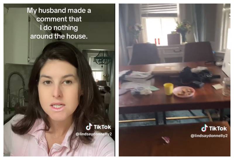 Una mujer dejó de limpiar su hogar luego que su esposo le dijera que no hacía nada